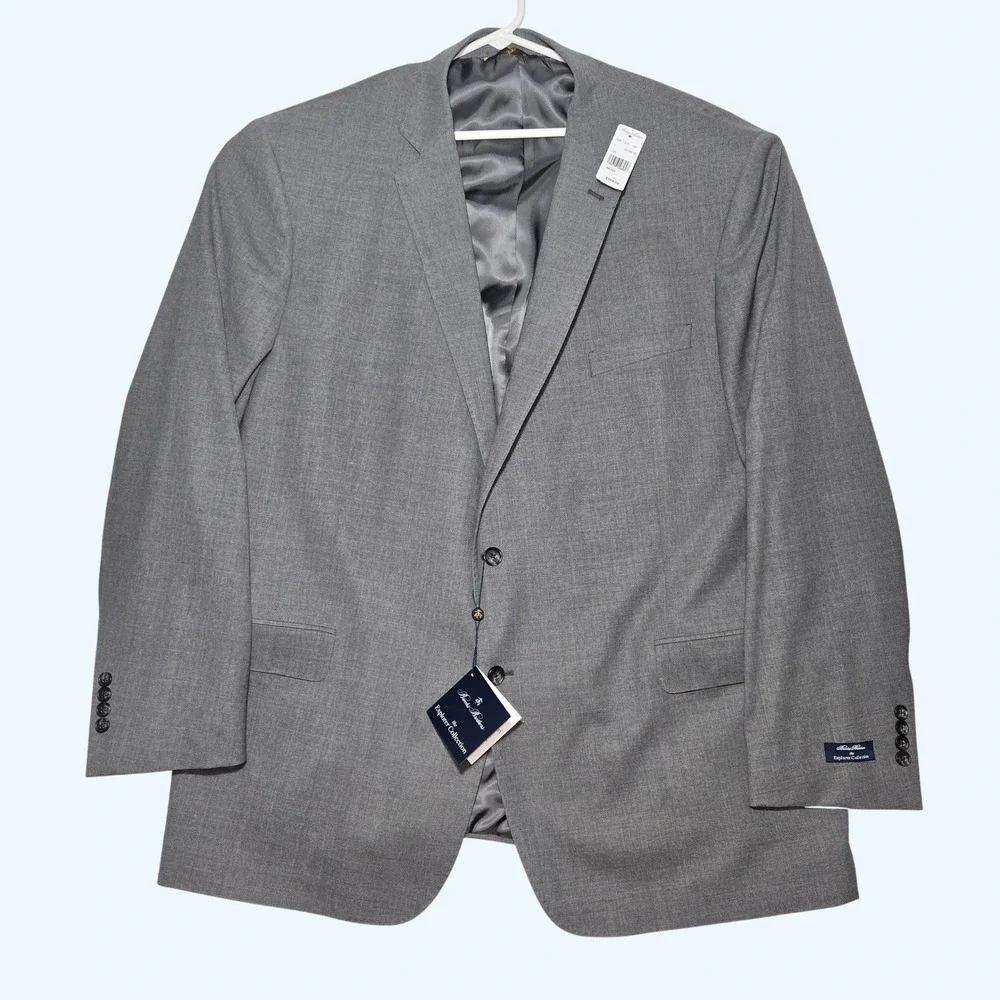 NEW Brooks Brothers Explorer Collection Wool Suit Jacket Blazer 48L Canonico